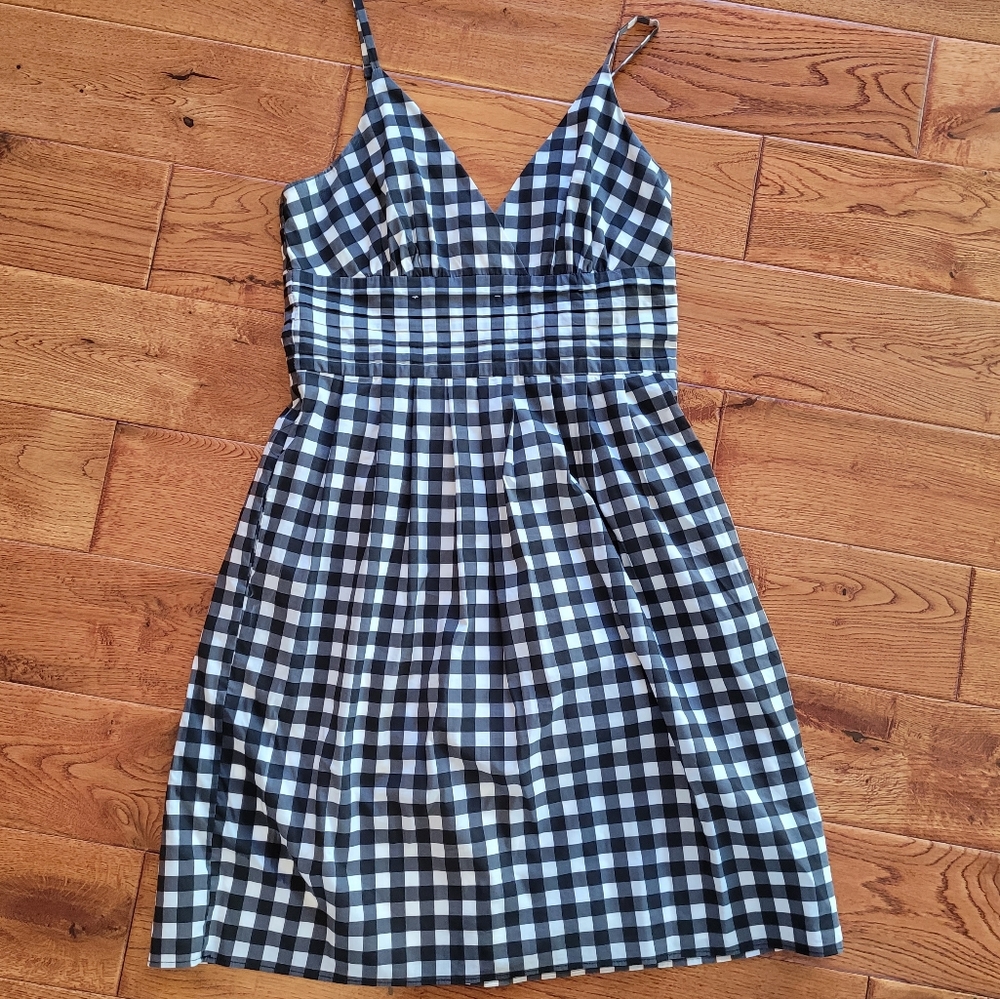 Banana Republic Black Gingham Dress